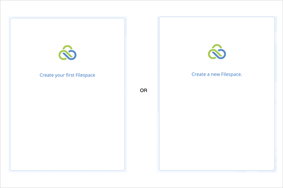Create new filespace