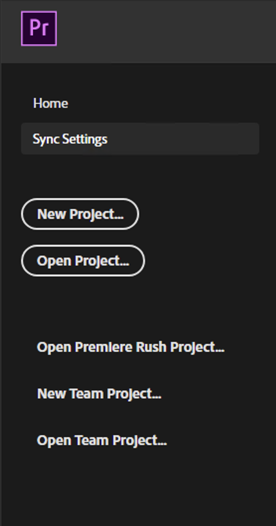 Launch Adobe Premiere Pro
