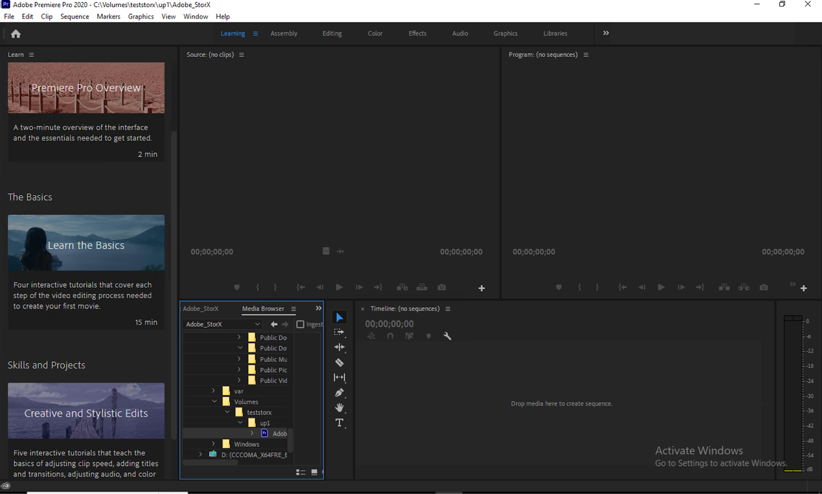 Media assets pane