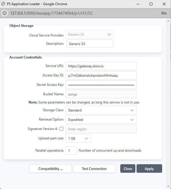 Enter credentials