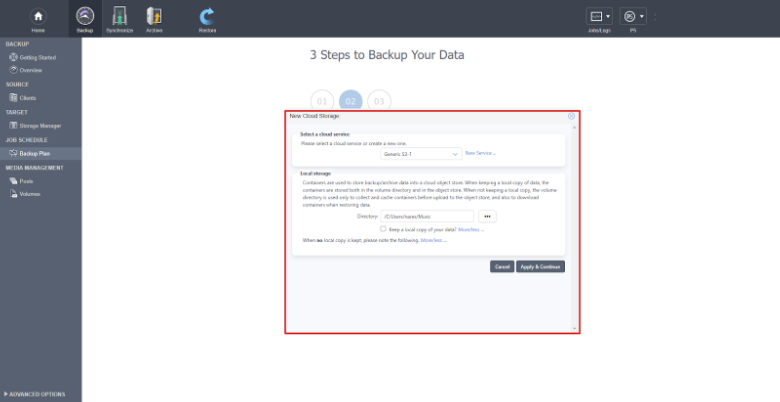 Configure backup