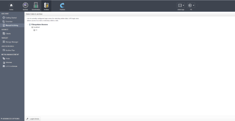 Select archive data