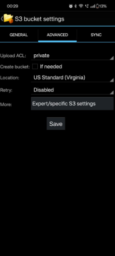 Advanced settings