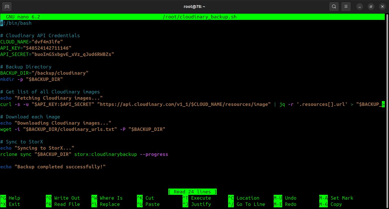 Create script