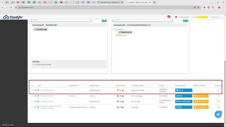 Start migration