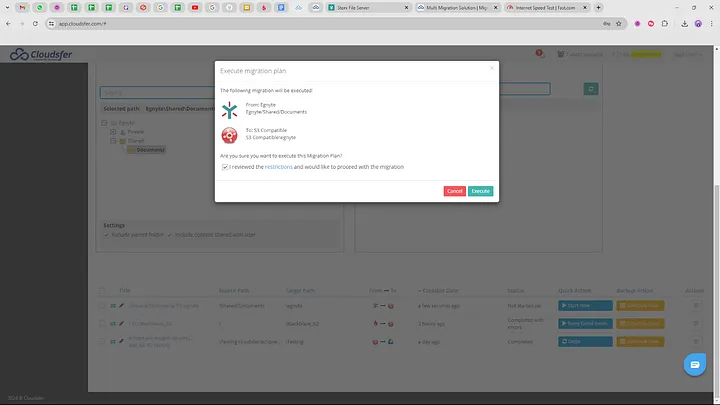 Start migration