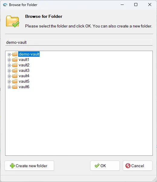 Select folder