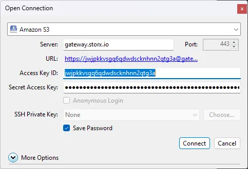 CyberDuck configuration
