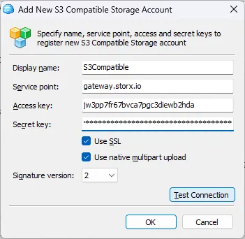 Test connection
