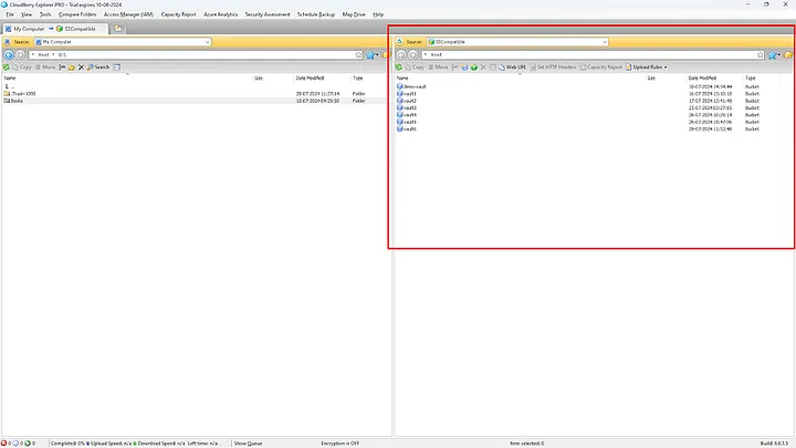 StorX files in CloudBerry