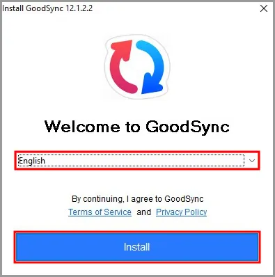 GoodSync installation