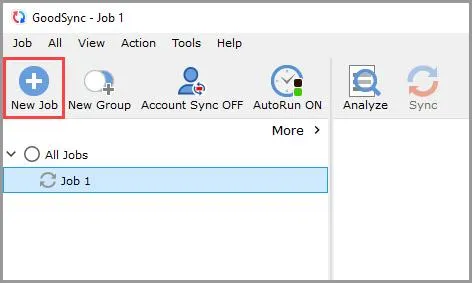 New Job button
