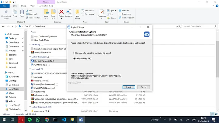 Kopia Windows installer