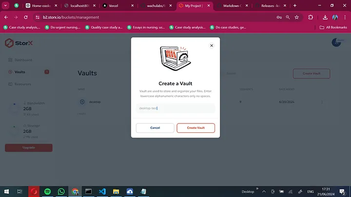 Create vault