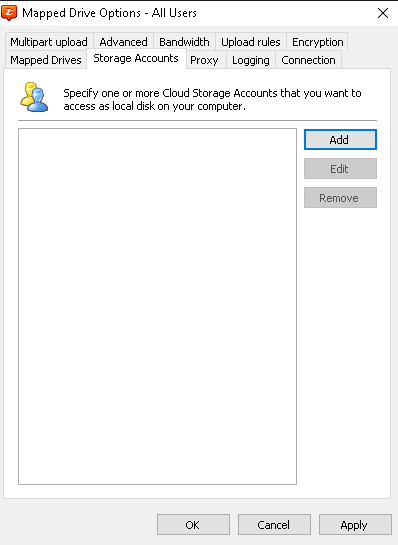 Storage Account listed
