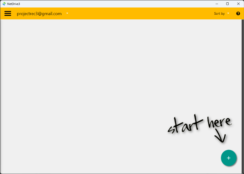 NetDrive main interface