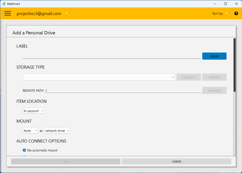 NetDrive configuration