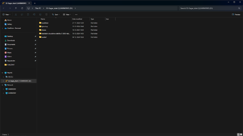 StorX vaults in File Explorer