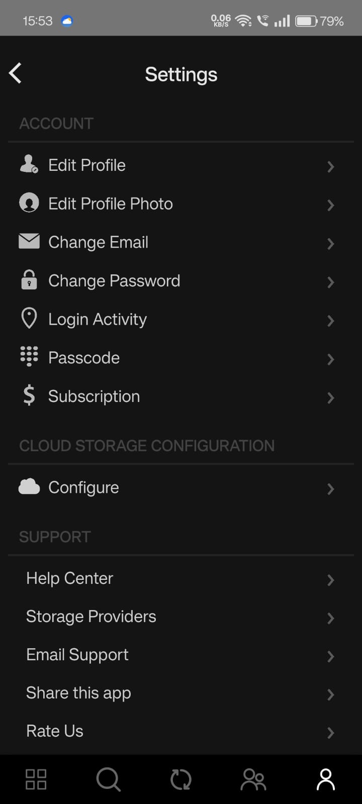 Photos+ settings icon