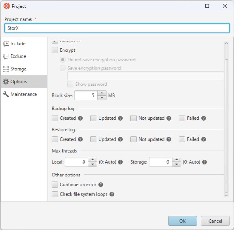 Configure StorX credentials