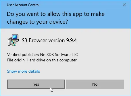 UAC prompt