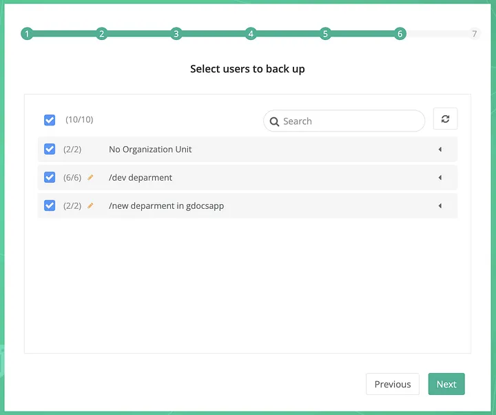 Select users
