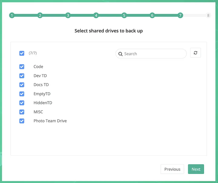 Select shared drives