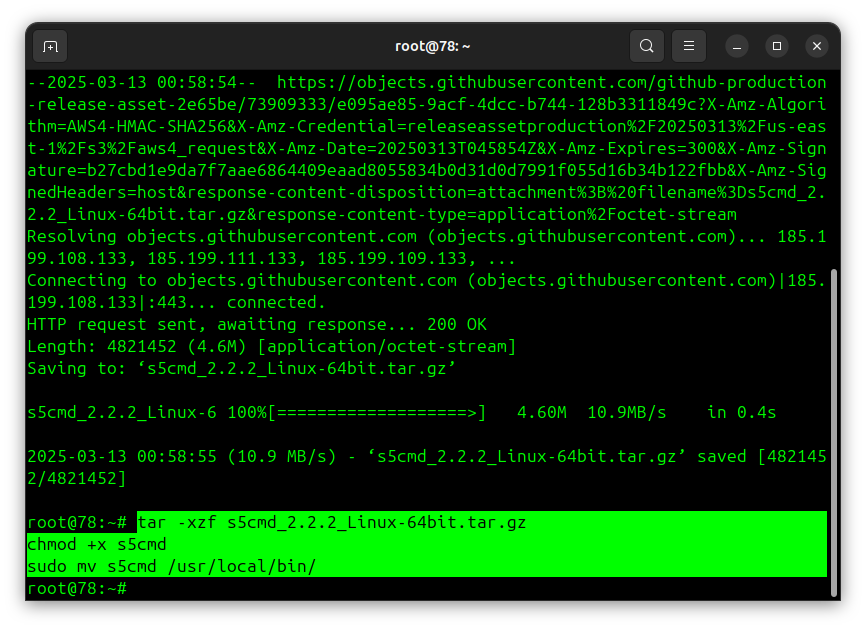 Extract and install
