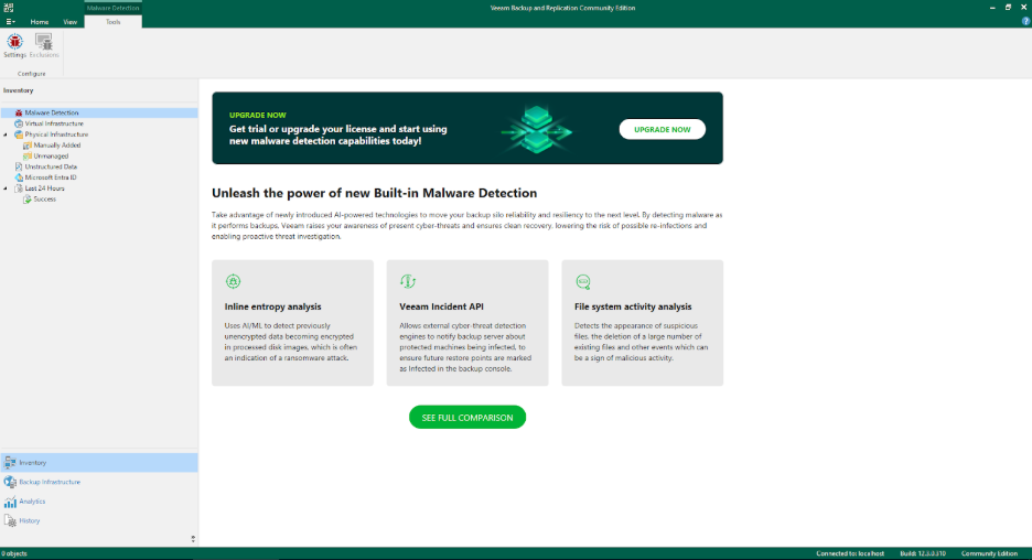 Veeam interface